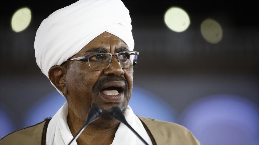 El presidente de Sudán, Omar al-Bashir, 22 de febrero de 2019. (Fuente: AFP)