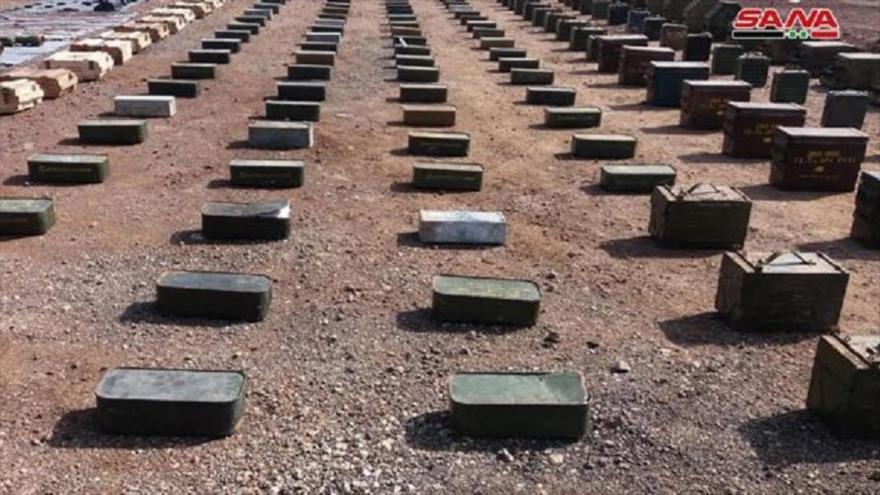 Siria halla armas de EEUU e Israel dejadas por grupos terroristas 