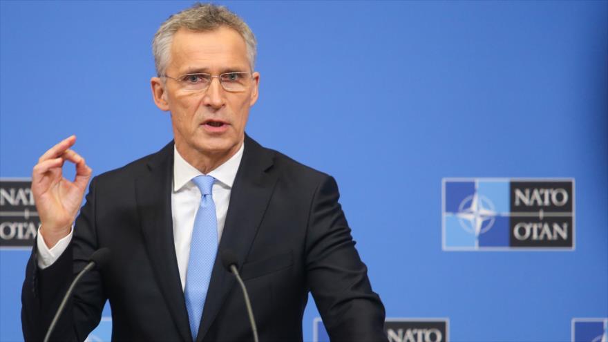 El secretario general de la OTAN, Jens Stoltenberg, da una conferencia en la sede de la Alianza Atlántica en Bruselas, Bélgica, 14 de febrero de 2019. (Foto: AFP)