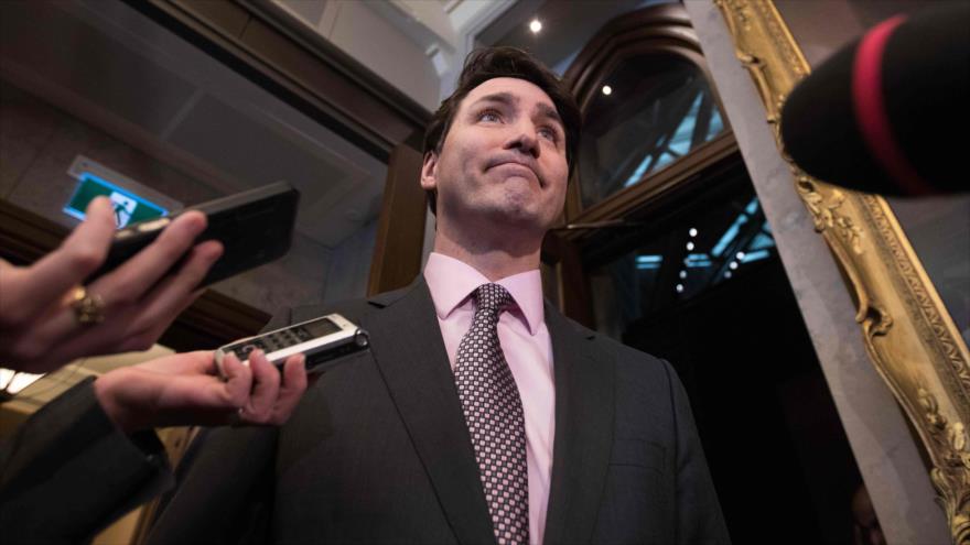 O primeiro-ministro do CanadÃ¡, Justin Trudeau, responde a perguntas da imprensa em Ottawa, capital, 27 de fevereiro de 2018. (Foto: AFP)