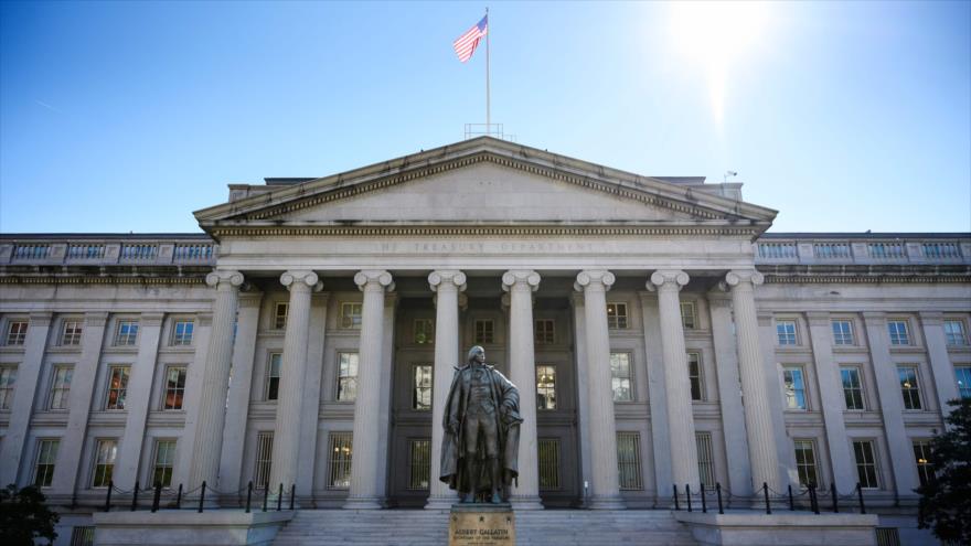 El departamento de Tesoro de Estados Unidos, en Washington D.C., la capital estadounidense.