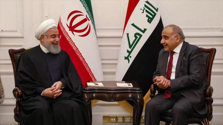 El presidente iraní, Hasan Rohani (izda.), y el primer ministro iraquí, Adel Abdul-Mahdi, en Bagdad, capital de Irak, 11 de marzo de 2019. (Foto: AFP)