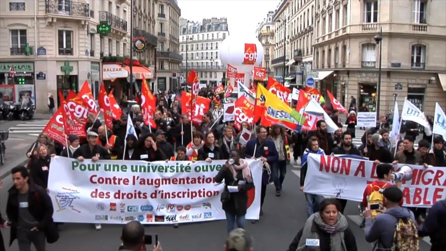 Movilización contra política universitaria del Gobierno francés