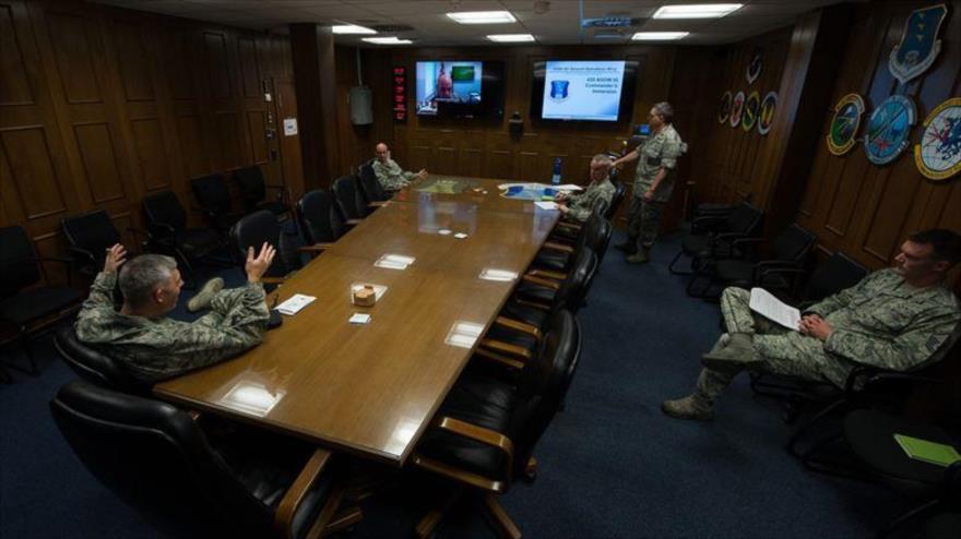 Un grupo de comandantes de EE.UU. durante una reunión en la base aérea de Ramstein, en Alemania, 4 de agosto de 2016.