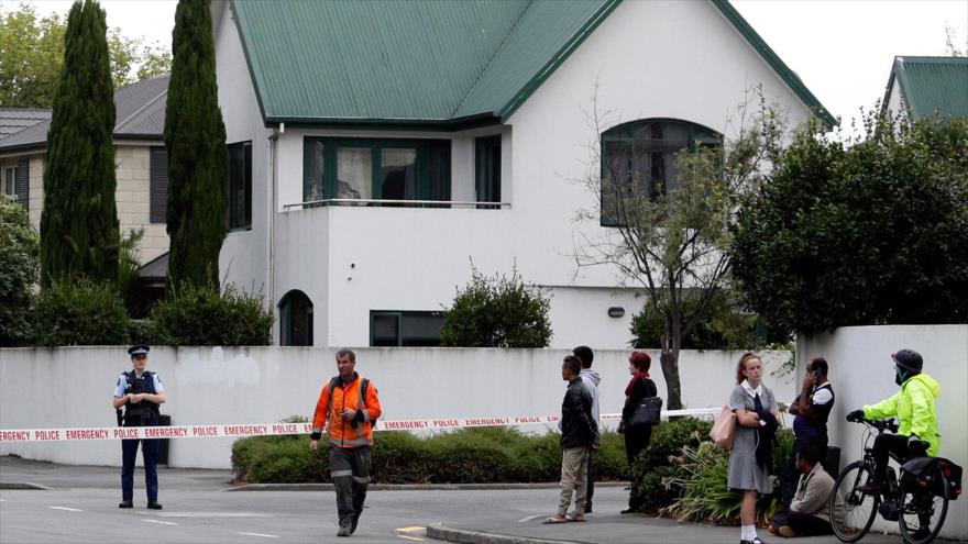 La Mezquita Al-Noor en la ciudad neozelandesa de Christchurch donde ocurrió un ataque terrorista, 15 de marzo de 2019. (Foto: AFP)