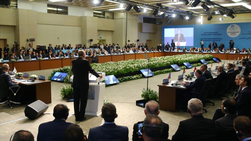 Una reunión extraordinaria de la Organización de Cooperación Islámica (OCI) en Estambul (Turquía), 18 de mayo de 2018. (Foto: AFP)