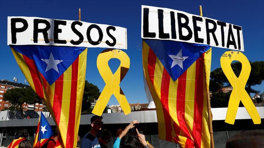Manifestaciones en Madrid contra detención de líderes catalanes