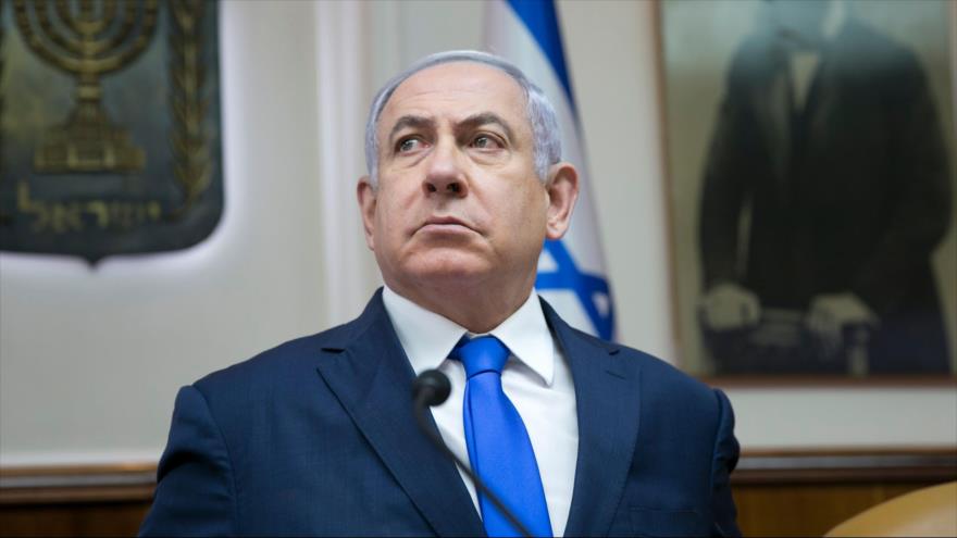 El primer ministro de Israel, Benjamín Netanyahu, habla en una sesión del gabinete en Al-Quds (Jerusalén), 17 de marzo de 2019. (Foto: AFP)