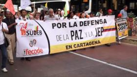 Colombianos marchan en favor de la Justicia Especial para La Paz