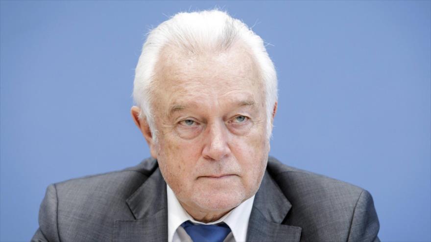 El vicepresidente del Parlamento alemán, Wolfgang Kubicki, durante una rueda de prensa.