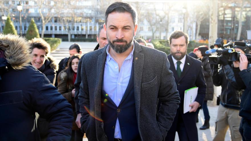 El presidente del partido de extrema derecha Vox, Santiago Abascal, Madrid, 12 de febrero de 2019. (Foto: AFP)