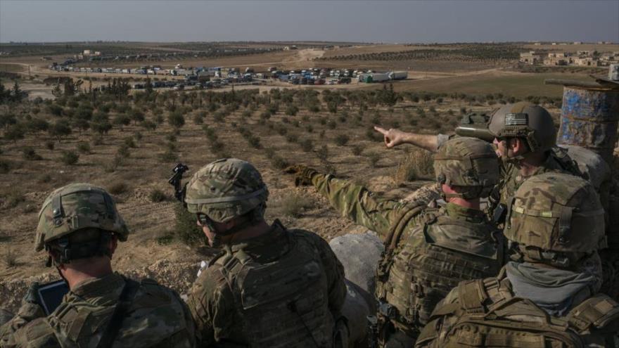Soldados estadounidenses desplegados en el norte del territorio sirio.