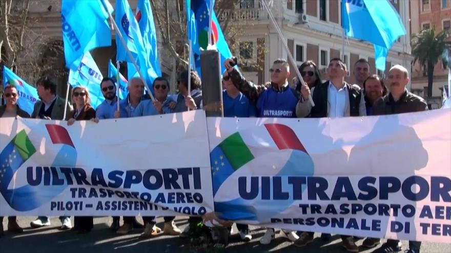 Huelga general de principales compañías aéreas italianas