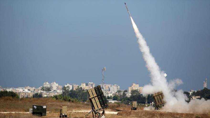 Baterías del sistema antimisiles Cúpula de Hierro desplegados en los territorios ocupados palestinos.