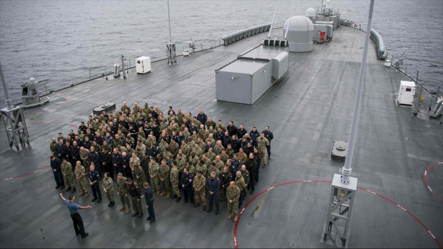 Las fuerzas navales de la OTAN durante una maniobra militar en Noruega, 2 de noviembre de 2018. (Foto: AFP)