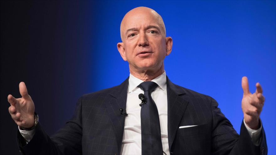 El jefe del diario estadounidense, The Washington Post, Jeff Bezos, en un acto, 19 de septiembre de 2018. (foto: AFP)