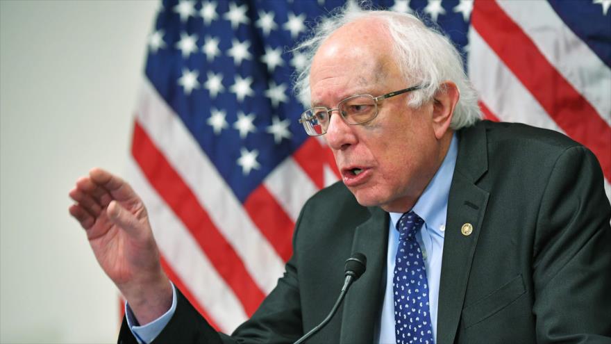 El senador estadounidense Bernie Sanders durante una conferencia de prensa en Washington D.C. 28 de marzo de 2019.(Foto: AFP)