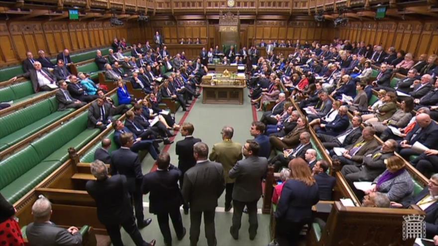 Los representantes en la Cámara de los Comunes del Reino Unido tras la votación sobre el Brexit, Londres, 1 de abril de 2019. (Foto: AFP)