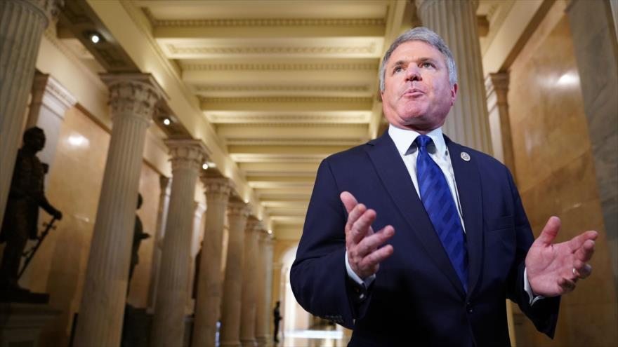 El congresista republicano Michael McCaul, en rueda de prensa en Washington D.C. 19 de junio de 2018. (Foto: AFP)