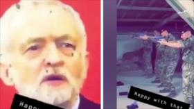 Vídeo: Tropas británicas usan foto de Corbyn como blanco de tiros