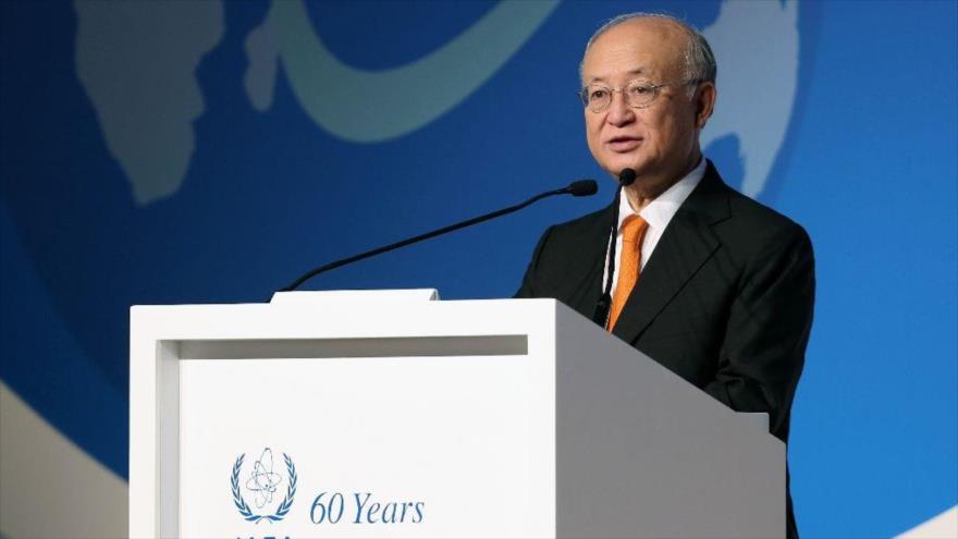 El director general de la Agencia Internacional de Energía Atómica (AIEA), Yukiya Amano, en Abu Dabi, 30 de octubre de 2017.