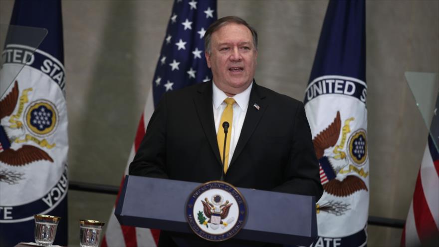 El secretario de Estado de EE.UU., Mike Pompeo, habla en una conferencia en Washington, 25 de marzo de 2019. (Foto: AFP)