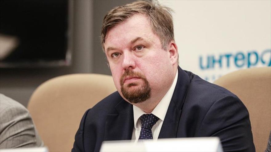 Antón Morozov, miembro del Comité de Asuntos Internacionales de la Duma de Estado de Rusia (Cámara Baja).