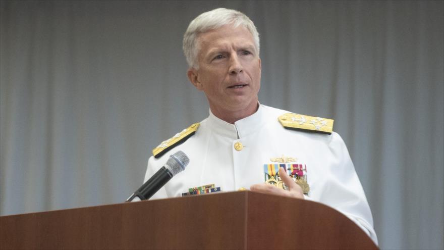 El jefe del Comando Sur de EE.UU., el almirante Craig Stephen Faller, habla durante un acto en Doral (Florida), 26 de noviembre de 2018.