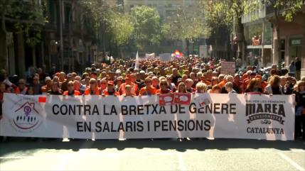 Jubilados invaden calles en España para defender pensiones públicas