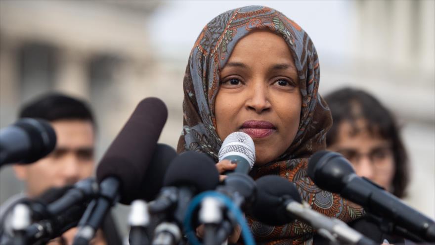 La congresista Ilhan Omar ofrece un discurso en Minnesota, EE.UU., 7 de febrero de 2019. (Foto: AFP)