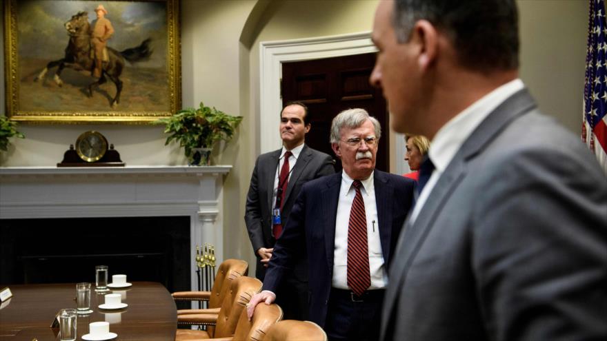 El asesor de Seguridad Nacional de EE.UU., John Bolton, en la Casa Blanca, 27 de abril de 2019. (Foto: AFP)