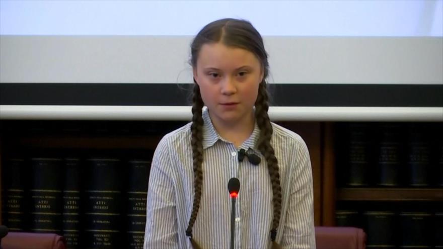 Activista Greta Thunberg alerta en Italia sobre crisis climática