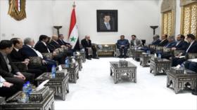 Siria pide a Irán reforzar el Eje de la Resistencia