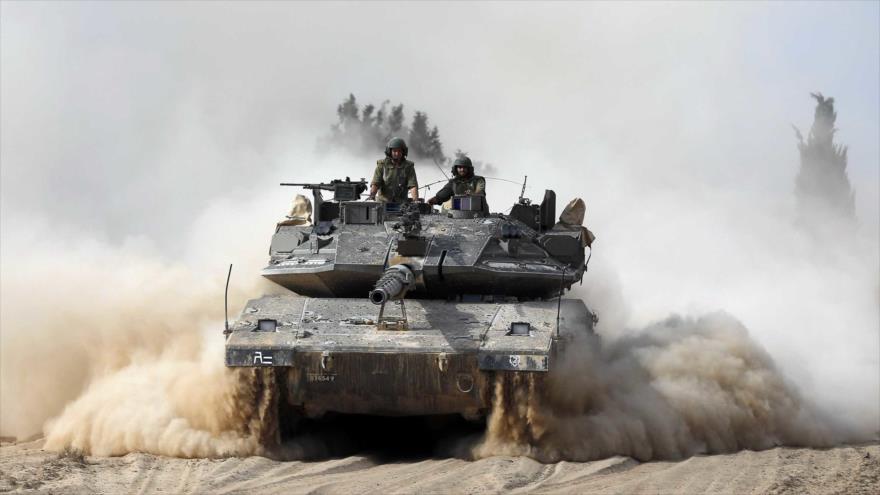 Tanque Merkava del ejército del régimen de Israel.