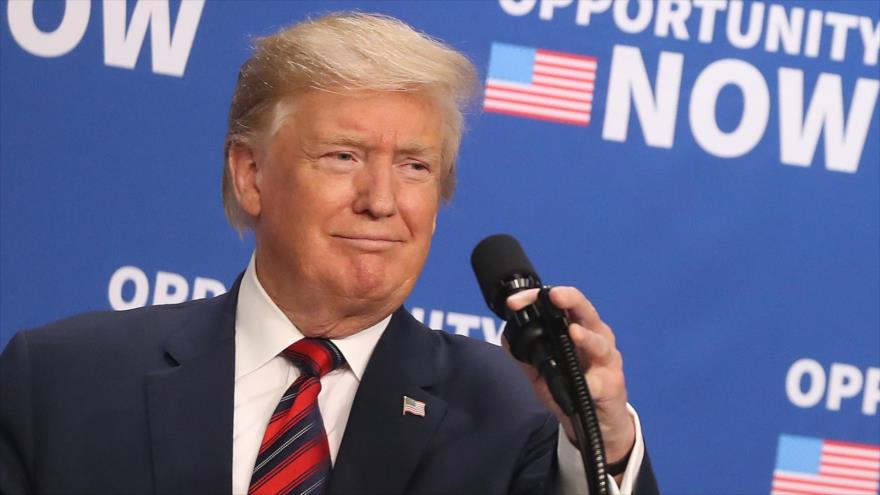 El presidente de EE.UU., Donald Trump, en una conferencia en Washington, 17 de abril de 2019. (Foto: AFP)
