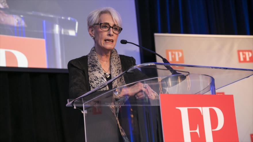 La exsubsecretaria de Estado de EE.UU. Wendy Sherman, durante un discurso.
