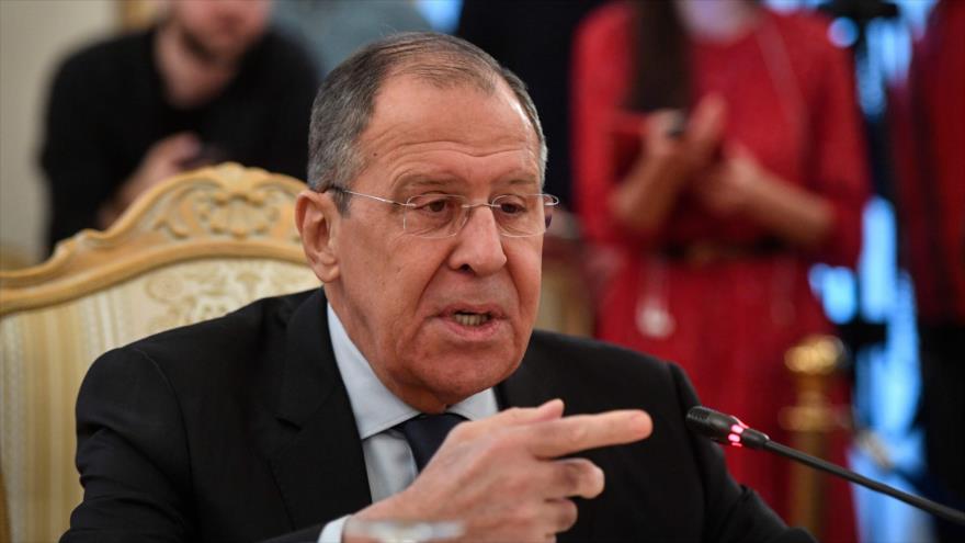 El canciller ruso, Serguéi Lavrov, en un acto en Moscú, 19 marzo de 2019. (Foto: AFP)
