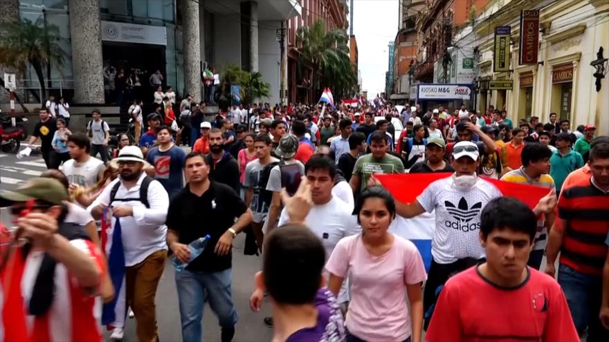 Marchan en Paraguay en reclamo de reformas al sistema electoral