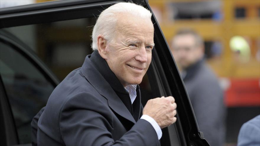 El exvicepresidente de EE.UU. Joseph Biden llega a un mitin en Dorchester, Massachusetts (noreste), 18 de abril de 2019. (Foto: AFP)