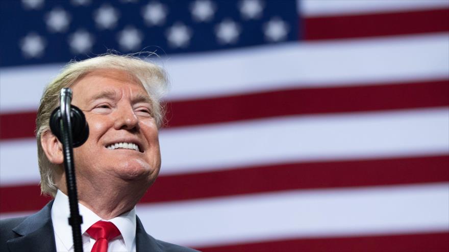 El presidente de EE.UU., Donald Trump, durante un mitin político en Wisconsin, 27 de abril de 2019. (Foto: AFP)