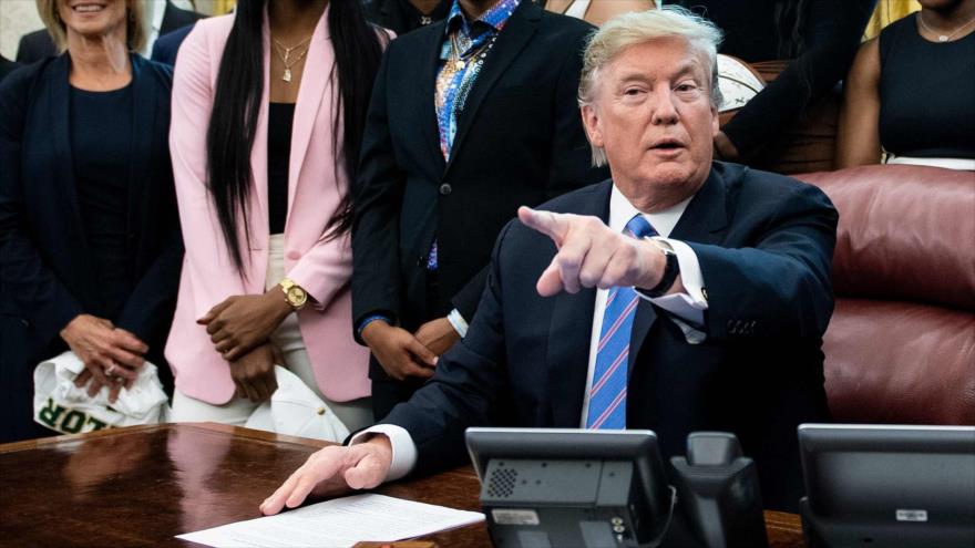 El presidente de Estados Unidos, Donald Trump, en la Casa Blanca, 29 de abril de 2019. (Foto: AFP)
