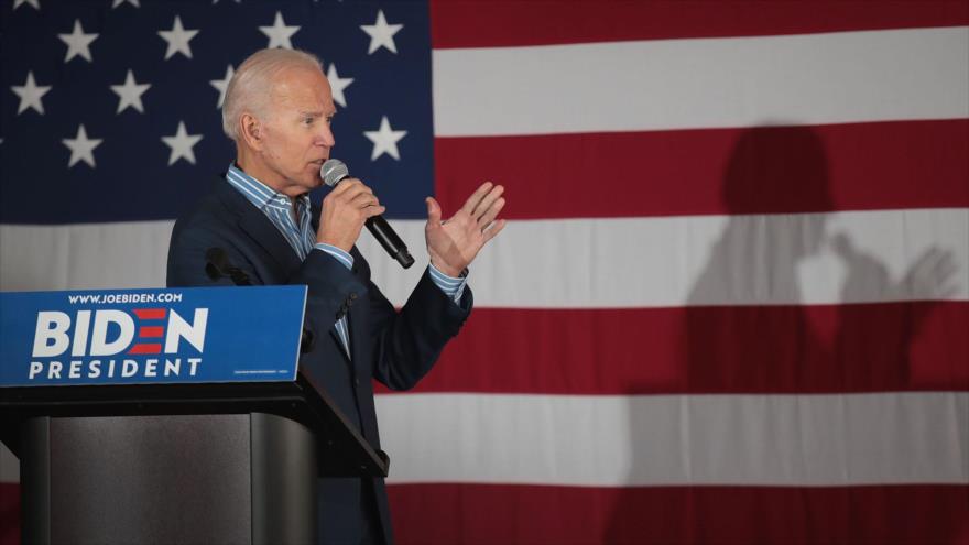 El candidato a la Presencia de EE.UU. Joseph Biden habla en una campaña electoral, Iowa, 1 de mayo de 2019. (Foto: AFP)