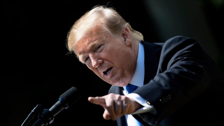 El presidente de EE.UU., Donald Trump, en un discurso en la Casa Blanca (Washington, capital), 2 de mayo de 2019. (Foto: AFP)