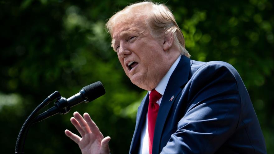 El presidente de EE.UU., Donald Trump, habla en el jardín de la Casa Blanca, 6 de mayo de 2019. (Foto: AFP)