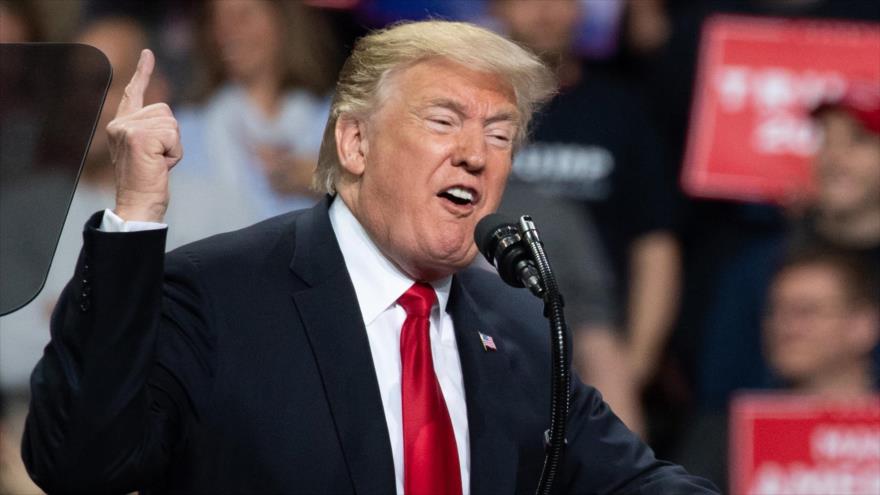 El presidente de EE.UU., Donald Trump, en un acto en el estado Wisconsin (EE.UU.), 27 de abril de 2019. (Foto: AFP)