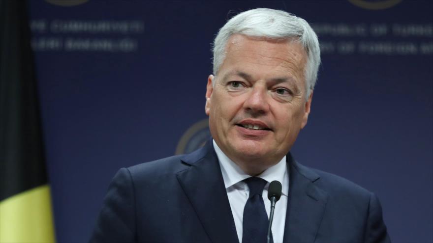 El canciller belga, Didier Reynders, habla en una rueda de prensa en Turquía, 23 de abril de 2019. (Foto: AFP)