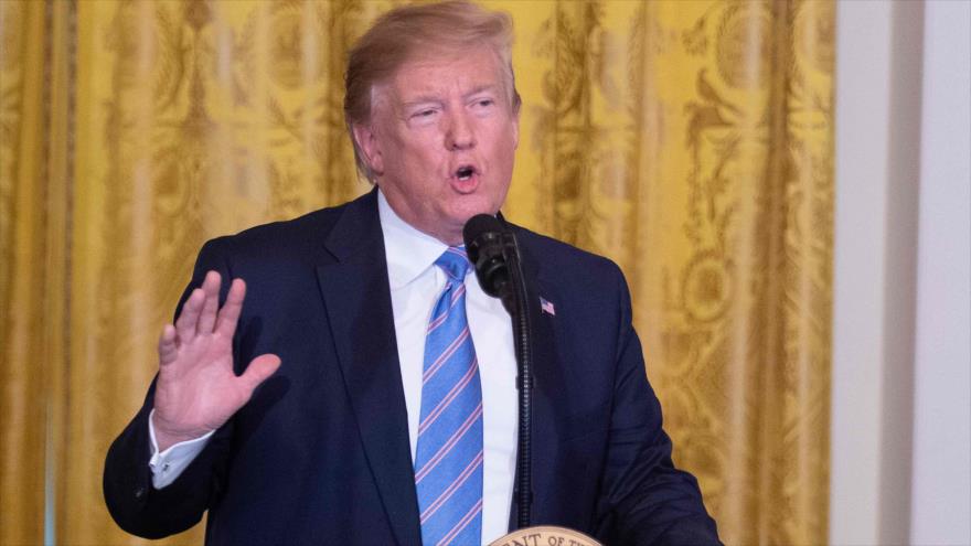 El presidente de EE.UU., Donald Trump, habla en un acto oficial en la Casa Blanca, 10 de mayo de 2019. (Foto: AFP)