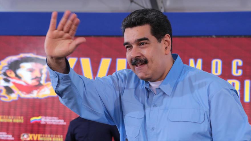 El presidente venezolano, NicolÃ¡s Maduro, en una reuniÃ³n con estudiantes del programa educativo âMisiÃ³n Ribasâ, 10 de mayo de 2019. (Foto: AFP)