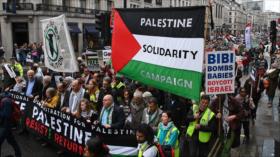 Protestan en Londres en el 71.º aniversario de creación de Israel 