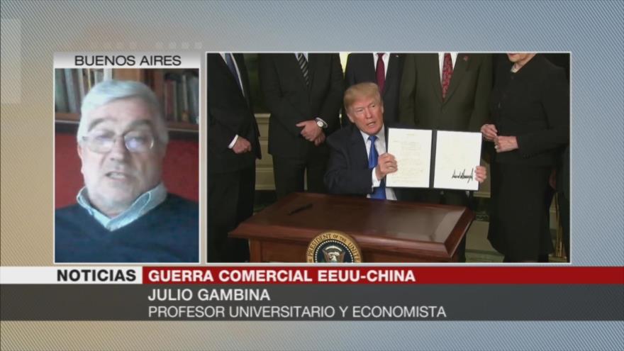 Gambina: EEUU pretende ser ganador de guerra comercial con China